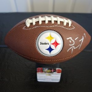 Roethlisberger Steelers Logo Mini Football wCOA